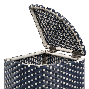 Chloe all - weather wicker/metal corner hideaway outdoor trash can - Tuesday Morning - Outdoor Trash Cans