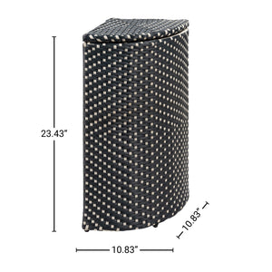 Chloe all - weather wicker/metal corner hideaway outdoor trash can - Tuesday Morning - Outdoor Trash Cans