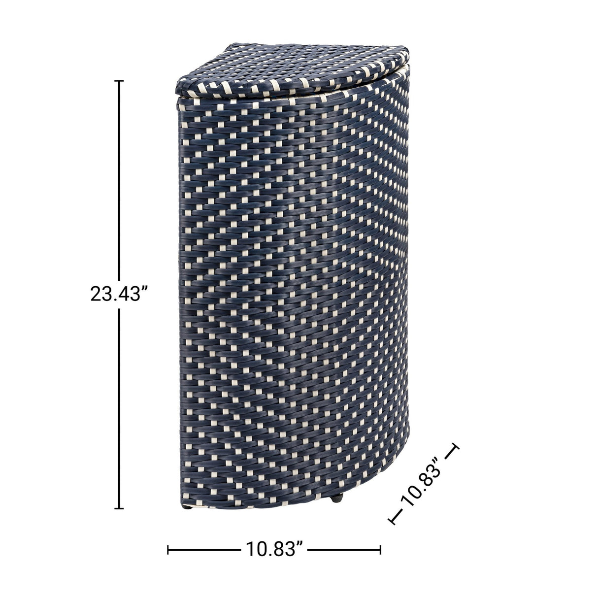 Chloe all - weather wicker/metal corner hideaway outdoor trash can - Tuesday Morning - Outdoor Trash Cans