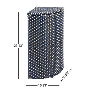 Chloe all - weather wicker/metal corner hideaway outdoor trash can - Tuesday Morning - Outdoor Trash Cans