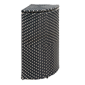 Chloe all - weather wicker/metal corner hideaway outdoor trash can - Tuesday Morning - Outdoor Trash Cans