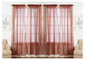 J&V Textiles 4-Pack Value: Solid Sheer Window Curtain Panels