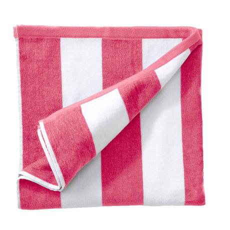 Cotton velour cabana stripe beach towel - novia collection