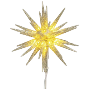 LIghted Starburst Tree Topper - 10 inch