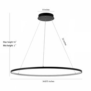 Circulo metal round modern contemporary led integrated pendant - Tuesday Morning - Pendants