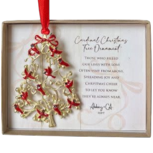 Gold Cardinal Tree Ornament