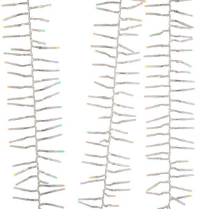 1000-Light Multicolor LED Clear Wire Cluster Garland