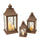 Classic Brown Metal Lantern (Set of 3) - Tuesday Morning - Lighting Decoration