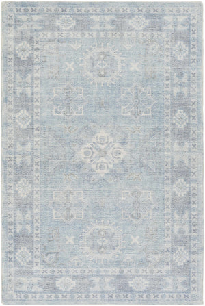 Calderbank Sky Blue Wool-Blend Area Rug