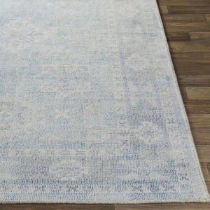 Calderbank Sky Blue Wool-Blend Area Rug