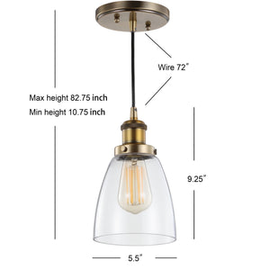Cleo adjustable metal/glass led pendant - Tuesday Morning - Pendants