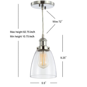 Cleo adjustable metal/glass led pendant - Tuesday Morning - Pendants