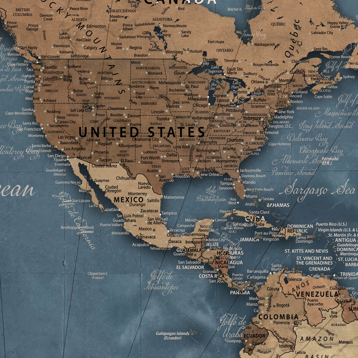 World Map Canvas Wall Art Canvas Print