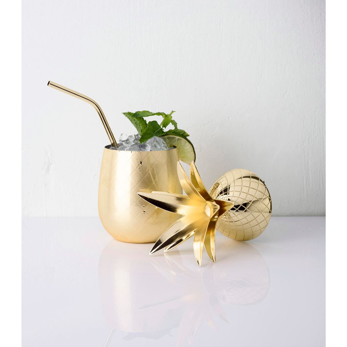 16oz Gilded Pineapple Cocktail Tumbler