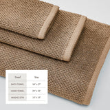 Cotton textured bath towel set - acacia collection