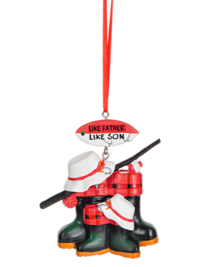 Like Father Like Son Fishing Ornament