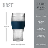 Beer FREEZE™ Cooling Pint – 16 oz - Set of 2, Varsity blue