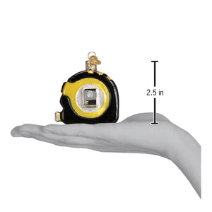Tape Measure Glass Ornament