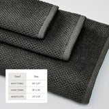 Cotton textured bath towel set - acacia collection