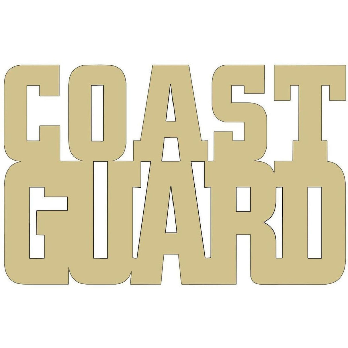 Coast Guard Wood Block Letters - Unfinished Wood