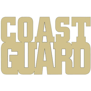 Coast Guard Wood Block Letters - Unfinished Wood