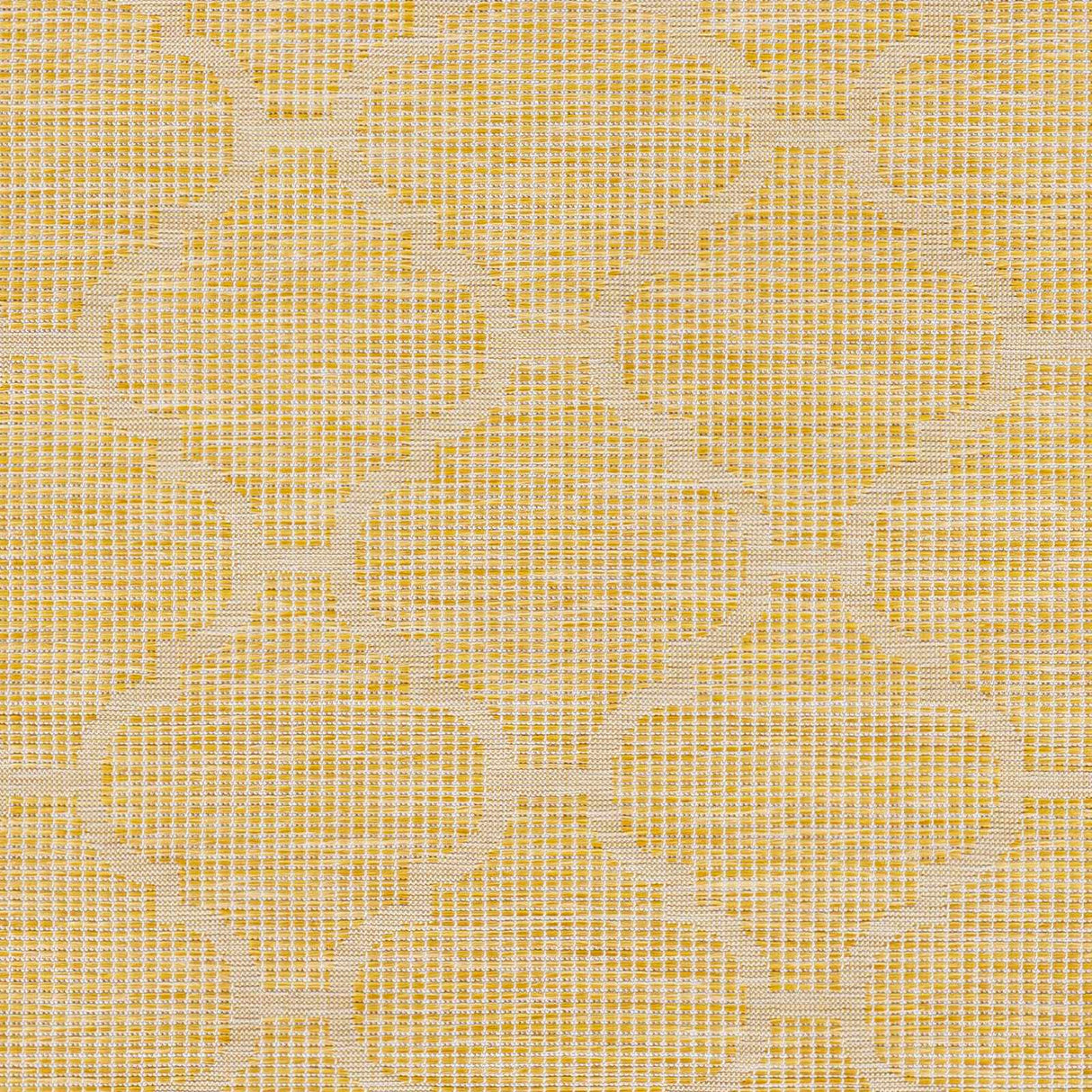 Unique Outdoor Trellis Area Rug, Mustard Yellow - Clearance