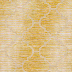 Unique Outdoor Trellis Area Rug, Mustard Yellow - Clearance