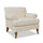 Cobaltex Upholstered Arm Chair with Metal Casters and Rolled Arms - Accent Chairs