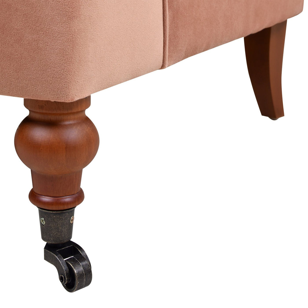 Cobaltex Upholstered Arm Chair with Metal Casters and Rolled Arms - Accent Chairs