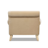 Cobaltex Upholstered Arm Chair with Metal Casters and Rolled Arms - Accent Chairs