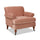Cobaltex Upholstered Arm Chair with Metal Casters and Rolled Arms - Accent Chairs