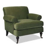 Cobaltex Upholstered Arm Chair with Metal Casters and Rolled Arms - Accent Chairs