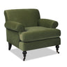 Cobaltex Upholstered Arm Chair with Metal Casters and Rolled Arms - Accent Chairs