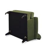 Cobaltex Upholstered Arm Chair with Metal Casters and Rolled Arms - Accent Chairs