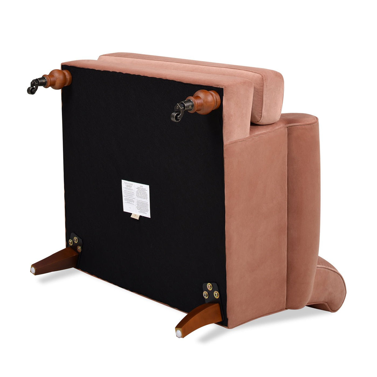 Cobaltex Upholstered Arm Chair with Metal Casters and Rolled Arms - Accent Chairs