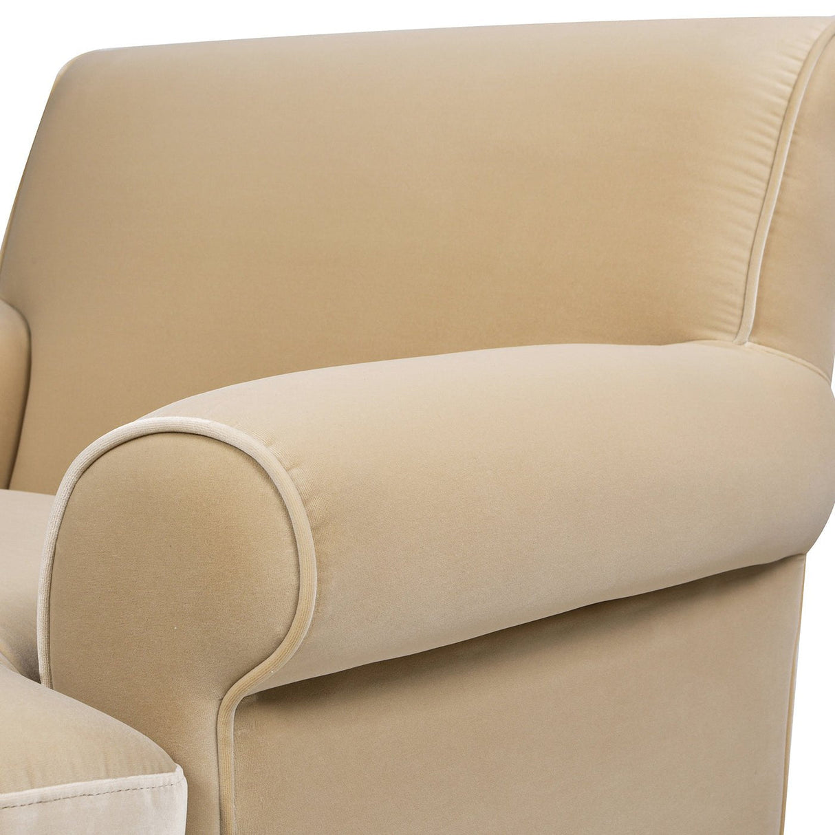 Cobaltex Upholstered Arm Chair with Metal Casters and Rolled Arms - Accent Chairs