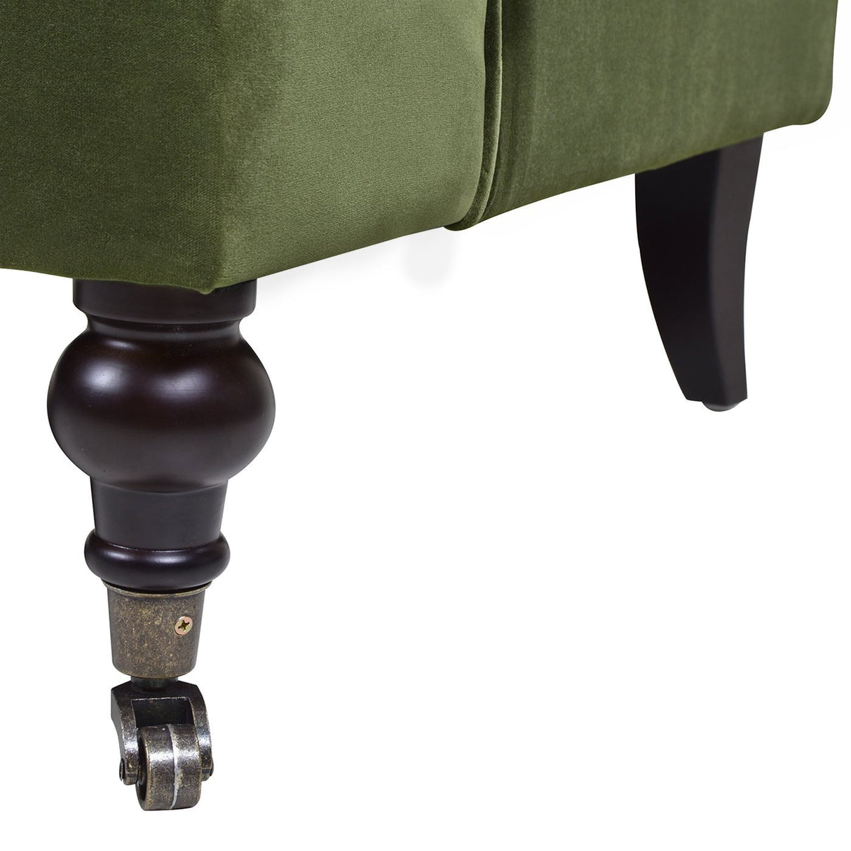 Cobaltex Upholstered Arm Chair with Metal Casters and Rolled Arms - Accent Chairs