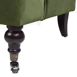 Cobaltex Upholstered Arm Chair with Metal Casters and Rolled Arms - Accent Chairs