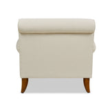 Cobaltex Upholstered Arm Chair with Metal Casters and Rolled Arms - Accent Chairs
