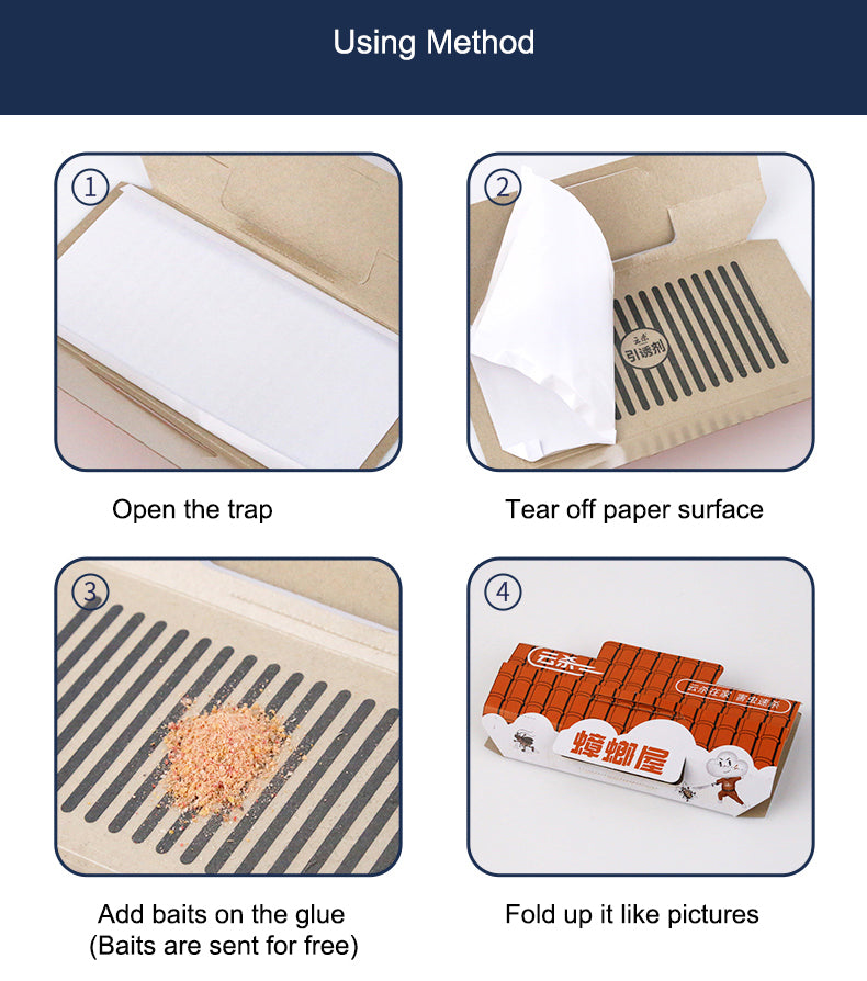 Cockroach Glue Trap House 10pcs – Strong Bait Boards