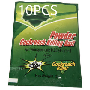 Cockroach Killing Bait Powder Sachets 10pcs – 5g per Bag, Fast-Acting Roach Killer for Home, Kitchen & Indoor Use