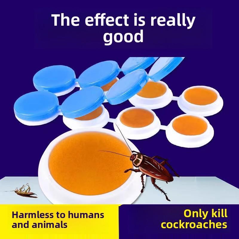 Cockroach Bait Sticker Stick Bait Station 8pcs per Box – 1 Year Roach-Free Protection | Kitchen, Bedroom, Hotel