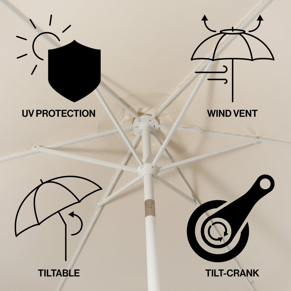 Collins classic cottage tassel market patio umbrella with auto - tilt - Tuesday Morning - Umbrellas & Sunshades