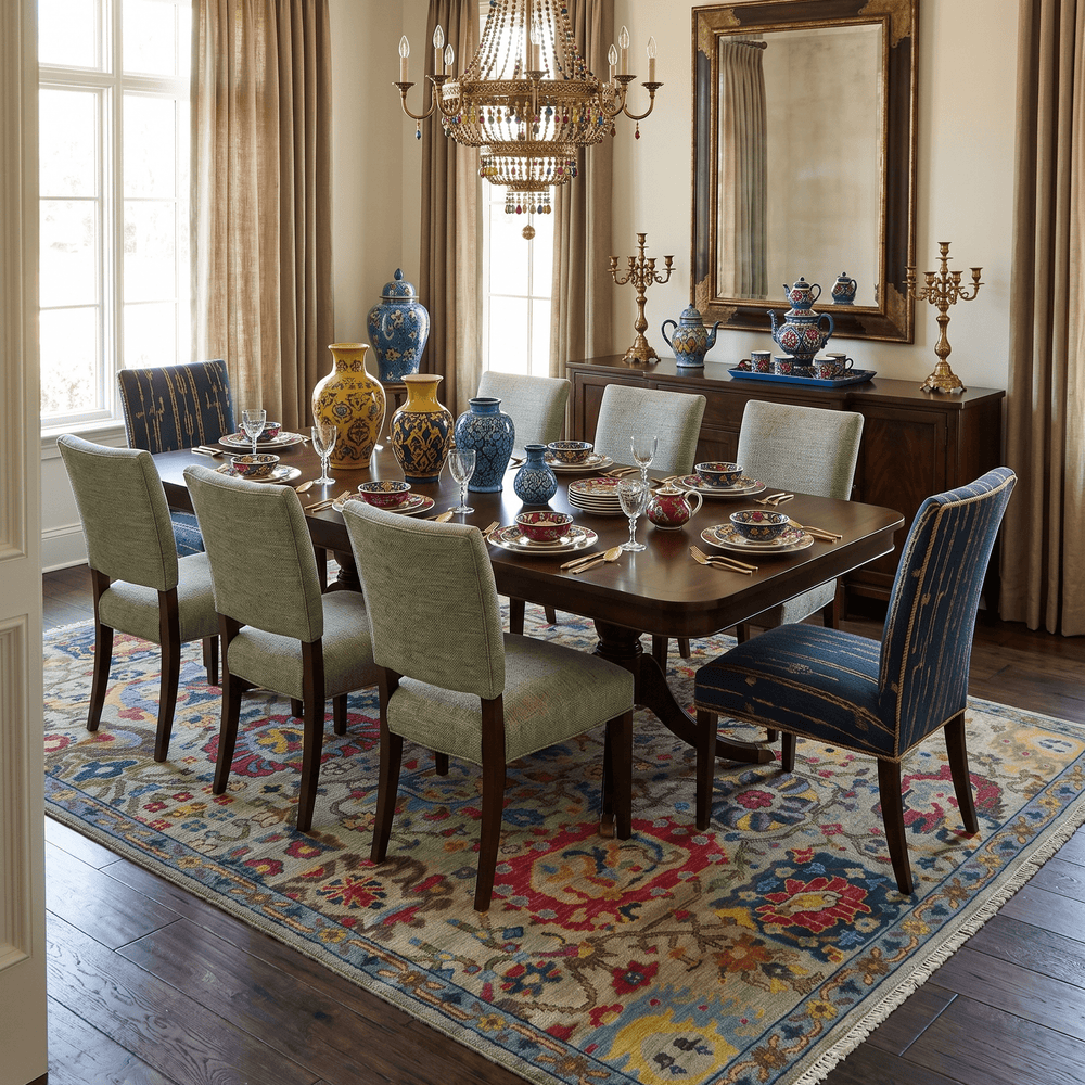 Colorful Oushak Traditional Hand knotted Custom Made wool Area Rug