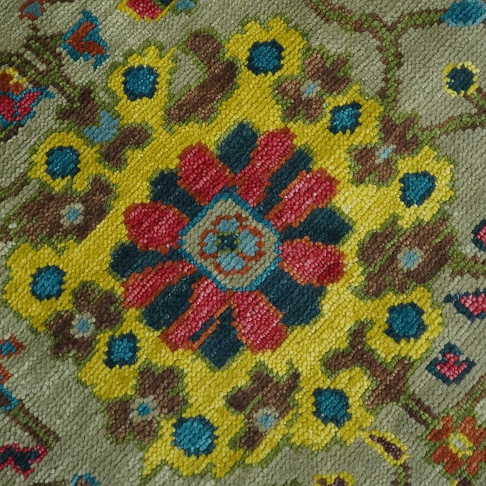 Colorful Oushak Traditional Hand knotted Custom Made wool Area Rug