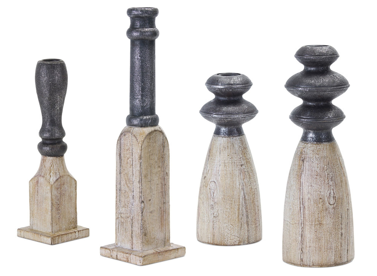 Contemporary-Assorted-Candle-Holder-Sticks-(Set-of-4)-Candle-Holders