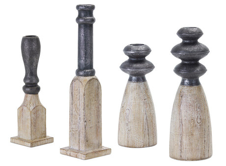 Contemporary-Assorted-Candle-Holder-Sticks-(Set-of-4)-Candle-Holders