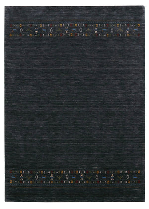 Contemporary Design Charcoal Hand Loomed Wool Area Rug