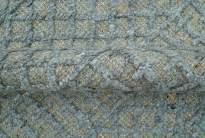 Contemporary Design Gray Hand Knotted Wool Area Rug