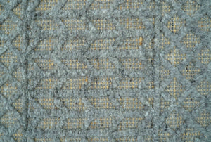 Contemporary Design Gray Hand Knotted Wool Area Rug